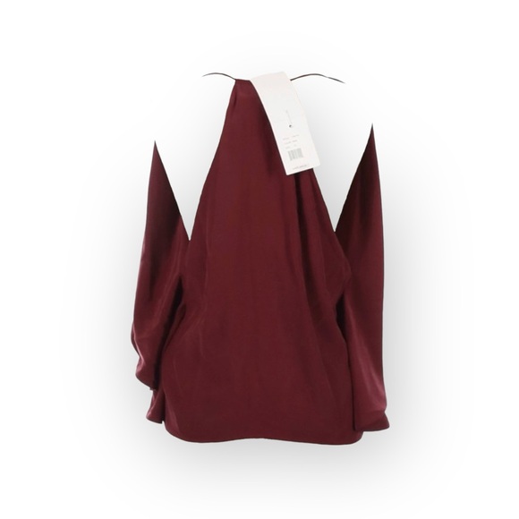 new Robert Rodriguez ✦ Chic Draped Overlay Strappy Silk Cami Top ✦ Wine 12 L XL - Picture 14 of 17